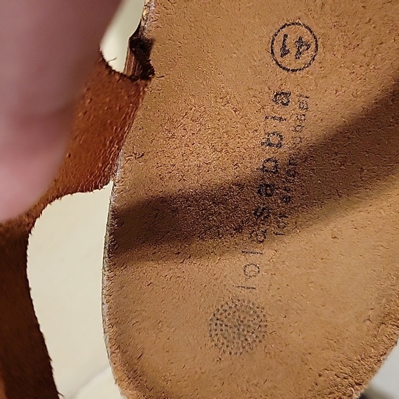 Lola Sabbia leather sandals for women in a size 41 in natural tan color. - Picture 2 of 5